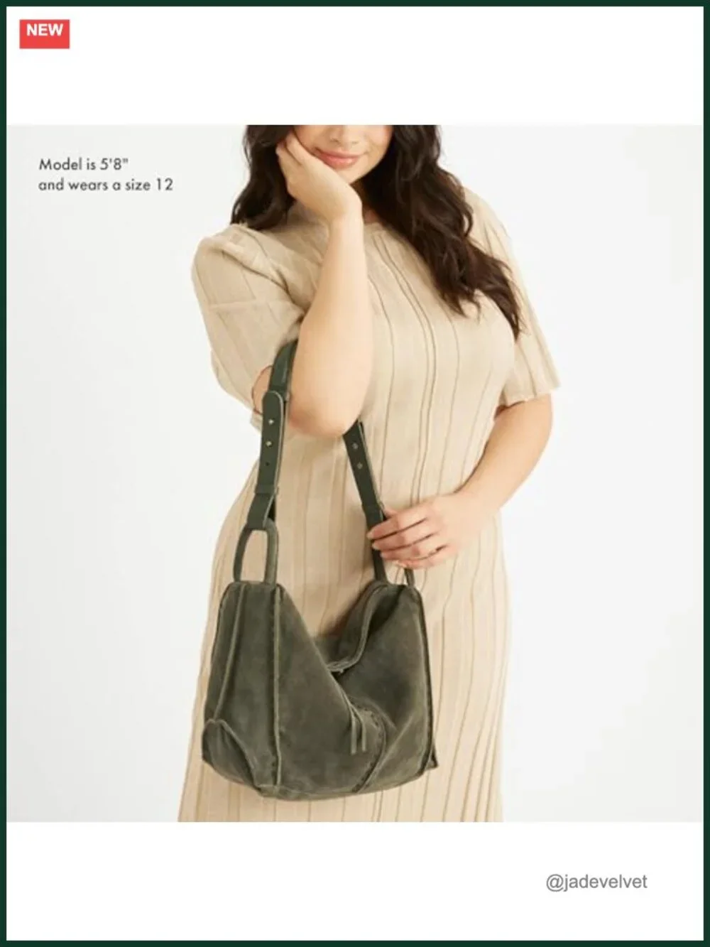 Large Leather Hobo Purse with Zipper Pocket - Everyday Travel Handbag